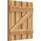 Ekena Millwork Spaced Board-n-Batten Shutters w/Z-Bar, Rough Sawn Western Red Cedar, 23W x 25H, PR RBS06Z23X025RWR - alternate 2